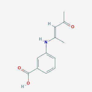 3-{[(1E,2E)-3-hydroxy-1-methylbut-2-en-1-ylidene]amino}benzoic acid