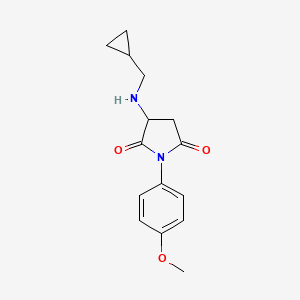molecular formula C15H18N2O3 B1404442 3-[(环丙基甲基)氨基]-1-(4-甲氧基苯基)吡咯烷-2,5-二酮 CAS No. 1415719-08-2