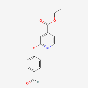 B1404443 Ethyl 2-(4-formylphenoxy)isonicotinate CAS No. 1415719-29-7