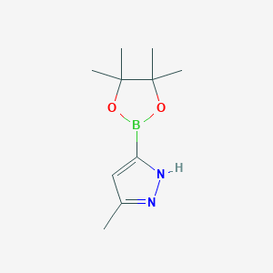 molecular formula C10H17BN2O2 B1404444 3-Methyl-5-(4,4,5,5-tetramethyl-1,3,2-dioxaborolan-2-YL)-1H-pyrazole CAS No. 1888441-67-5
