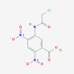 molecular formula C9H6ClN3O7 B1404448 5-[(氯乙酰基)氨基]-2,4-二硝基苯甲酸 CAS No. 1365963-13-8