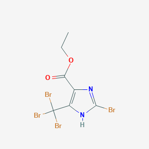 molecular formula C7H6Br4N2O2 B1404451 ethyl 2-bromo-5-(tribromomethyl)-1H-imidazole-4-carboxylate CAS No. 1437312-17-8