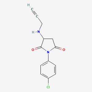 molecular formula C13H11ClN2O2 B1404464 1-(4-Chlorophenyl)-3-(prop-2-yn-1-ylamino)pyrrolidine-2,5-dione CAS No. 1415719-07-1