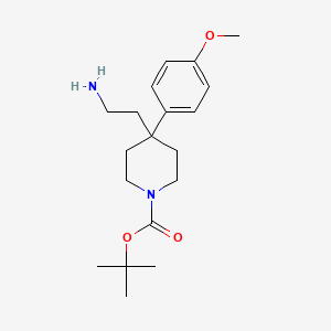 tert-Butyl 4-(2-aminoethyl)-4-(4-methoxyphenyl)-1-piperidinecarboxylate