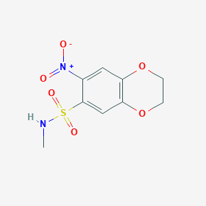molecular formula C9H10N2O6S B1404469 N-methyl-7-nitro-2,3-dihydro-1,4-benzodioxine-6-sulfonamide CAS No. 1370050-78-4