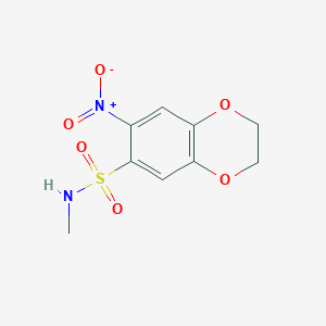 N-methyl-7-nitro-2,3-dihydro-1,4-benzodioxine-6-sulfonamide