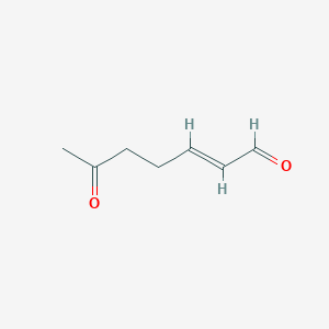 molecular formula C7H10O2 B140447 (2E)-6-oxo-2-heptenal CAS No. 147032-69-7