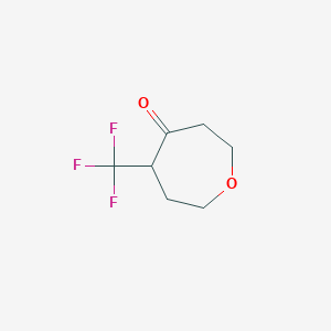 molecular formula C7H9F3O2 B1404475 5-(Trifluoromethyl)oxepan-4-one CAS No. 1344733-56-7