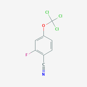 molecular formula C8H3Cl3FNO B1404479 2-Fluoro-4-(trichloromethoxy)benzonitrile CAS No. 1404195-09-0