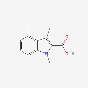 molecular formula C12H13NO2 B1404482 1,3,4-trimethyl-1H-indole-2-carboxylic acid CAS No. 1417358-40-7