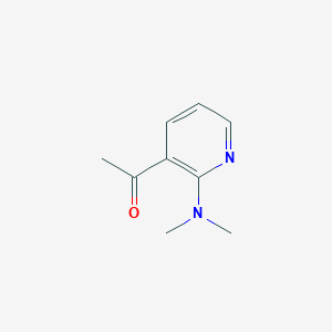 molecular formula C9H12N2O B1404483 1-[2-(Dimethylamino)pyridin-3-yl]ethanone CAS No. 1224582-70-0