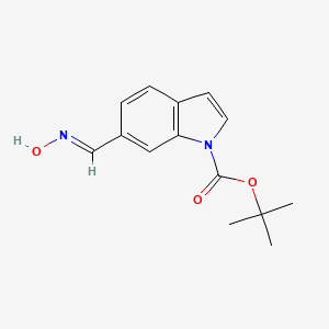 molecular formula C14H16N2O3 B1404485 叔丁基6-[(E)-(羟亚胺)甲基]-1H-吲哚-1-羧酸酯 CAS No. 1417368-27-4