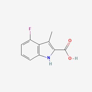 molecular formula C10H8FNO2 B1404486 4-fluoro-3-methyl-1H-indole-2-carboxylic acid CAS No. 1417357-90-4