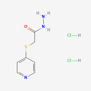 molecular formula C7H11Cl2N3OS B1404489 2-(Pyridin-4-ylsulfanyl)acetohydrazide dihydrochloride CAS No. 1427378-98-0