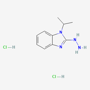 molecular formula C10H16Cl2N4 B1404494 2-hydrazino-1-isopropyl-1H-benzimidazole dihydrochloride CAS No. 500149-09-7