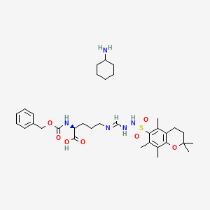molecular formula C34H51N5O7S B14044954 Cbz-L-arg(pmc)-OH.cha 