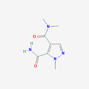 molecular formula C8H12N4O2 B14044968 N4,N4,2-Trimethylpyrazole-3,4-dicarboxamide 