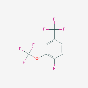 molecular formula C8H3F7O B1404500 1-Fluoro-2-(trifluoromethoxy)-4-(trifluoromethyl)benzene CAS No. 1417568-45-6