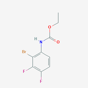 molecular formula C9H8BrF2NO2 B1404501 2-溴-3,4-二氟苯基氨基甲酸乙酯 CAS No. 1375302-93-4