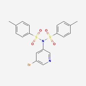 molecular formula C19H17BrN2O4S2 B1404504 N-(5-bromopyridin-3-yl)-4-methyl-N-tosylbenzenesulfonamide CAS No. 1245644-89-6