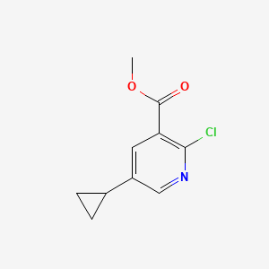 molecular formula C10H10ClNO2 B1404507 Methyl 2-chloro-5-cyclopropylnicotinate CAS No. 1035690-30-2