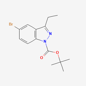 molecular formula C14H17BrN2O2 B1404510 tert-butyl 5-bromo-3-ethyl-1H-indazole-1-carboxylate CAS No. 1245646-78-9
