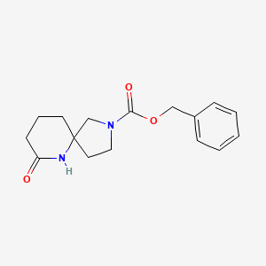 molecular formula C16H20N2O3 B1404512 Benzyl 7-oxo-2,6-diazaspiro[4.5]decane-2-carboxylate CAS No. 1160246-74-1