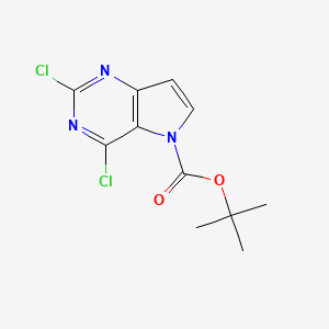 molecular formula C11H11Cl2N3O2 B1404519 tert-butyl 2,4-dichloro-5H-pyrrolo[3,2-d]pyrimidine-5-carboxylate CAS No. 1402148-73-5