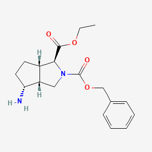 2-benzyl 1-ethyl (1S,3aR,4R,6aS)-4-aminohexahydrocyclopenta[c]pyrrole-1,2(1H)-dicarboxylate