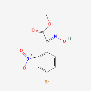 molecular formula C9H7BrN2O5 B14045282 Methyl 2-(4-bromo-2-nitrophenyl)-2-(hydroxyimino)acetate 