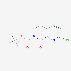 molecular formula C13H15ClN2O3 B1404533 tert-butyl 2-chloro-8-oxo-5,6-dihydro-1,7-naphthyridine-7(8H)-carboxylate CAS No. 1375302-20-7