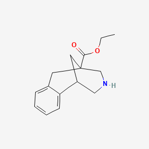 molecular formula C15H19NO2 B1404541 11-Azatricyclo[7.3.1.02,7]trideca-2,4,6-triene-9-carboxylic acid ethyl ester CAS No. 1250997-42-2