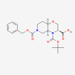 (3R*,4aS*,8aR*)-6-(Benzyloxycarbonyl)-4-(tertbutoxycarbonyl)-octahydro-2H-pyrido[4,3-b][1,4]oxazine-3-carboxylic acid