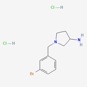 molecular formula C11H17BrCl2N2 B14045453 1-(3-Bromobenzyl)pyrrolidin-3-ylamine dihydrochloride 