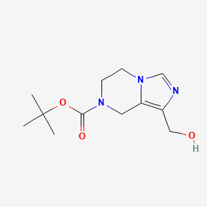 molecular formula C12H19N3O3 B1404546 tert-Butyl 1-(hydroxymethyl)-5,6-dihydroimidazo[1,5-a]pyrazine-7(8H)-carboxylate CAS No. 1251014-63-7