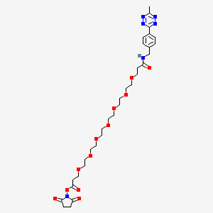 molecular formula C32H46N6O12 B14045489 Methyltetrazine-amino-PEG7-CH2CH2COONHS 