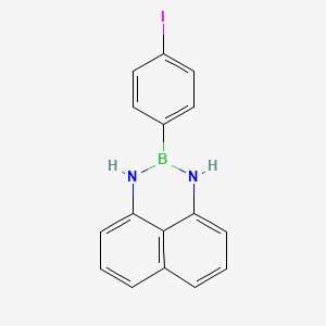 molecular formula C16H12BIN2 B1404552 2-(4-Iodophenyl)-2,3-dihydro-1H-naphtho[1,8-de][1,3,2]diazaborinine CAS No. 2244113-07-1