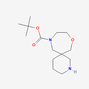 molecular formula C14H26N2O3 B1404555 tert-Butyl 8-oxa-2,11-diazaspiro-[5.6]dodecane-11-carboxylate CAS No. 1251010-92-0
