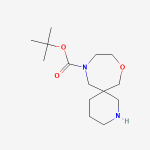 molecular formula C14H26N2O3 B1404555 Tert-butyl 8-oxa-2,11-diazaspiro[5.6]dodecane-11-carboxylate CAS No. 1251010-92-0