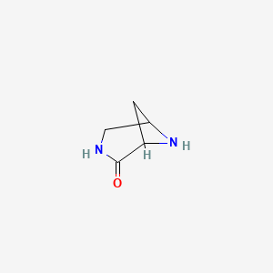 molecular formula C5H8N2O B1404558 2-Oxo-3,6-diaza-bicyclo[3.1.1]heptane CAS No. 1273562-72-3