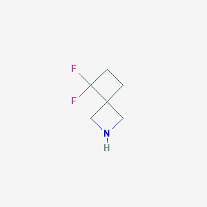 molecular formula C6H9F2N B1404561 5,5-Difluoro-2-azaspiro[3.3]heptane CAS No. 1330765-36-0