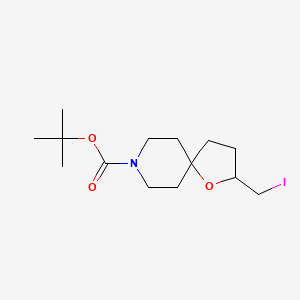 molecular formula C14H24INO3 B1404563 8-Boc-2-iodoymethyl-1-oxa-8-azaspiro[4.5]decane CAS No. 1373028-07-9