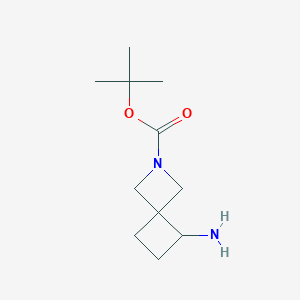 molecular formula C11H20N2O2 B1404564 Tert-butyl 5-amino-2-azaspiro[3.3]heptane-2-carboxylate CAS No. 1330765-13-3