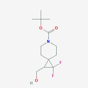 molecular formula C13H21F2NO3 B14045659 Tert-butyl 1,1-difluoro-2-(hydroxymethyl)-6-azaspiro[2.5]octane-6-carboxylate 