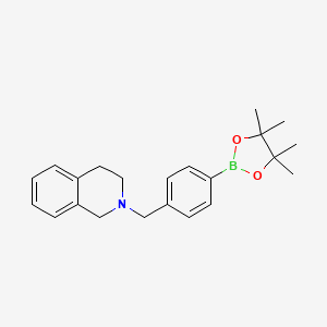 molecular formula C22H28BNO2 B1404567 2-[4-(4,4,5,5-Tetramethyl-1,3,2-dioxaborolan-2-yl)benzyl]-1,2,3,4-tetrahydroisoquinoline CAS No. 1315281-49-2