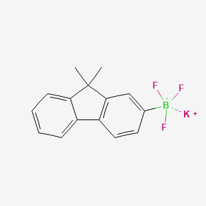 molecular formula C15H13BF3K B1404569 Potassium 9,9-dimethyl-9H-fluorene-2-trifluoroborate CAS No. 2246944-47-6