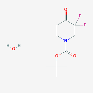 molecular formula C10H17F2NO4 B1404571 tert-Butyl 3,3-difluoro-4-oxopiperidine-1-carboxylate hydrate CAS No. 1400264-85-8