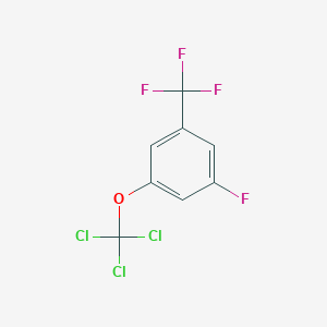 molecular formula C8H3Cl3F4O B1404578 1-Fluoro-3-(trichloromethoxy)-5-(trifluoromethyl)benzene CAS No. 1417569-63-1