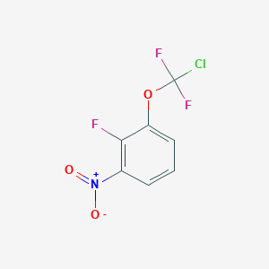 molecular formula C7H3ClF3NO3 B1404581 1-[Chloro(difluoro)methoxy]-2-fluoro-3-nitro-benzene CAS No. 1404194-98-4