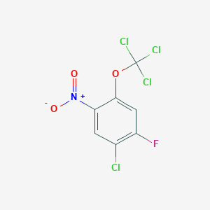 molecular formula C7H2Cl4FNO3 B1404584 1-Chloro-2-fluoro-5-nitro-4-(trichloromethoxy)benzene CAS No. 1417566-42-7
